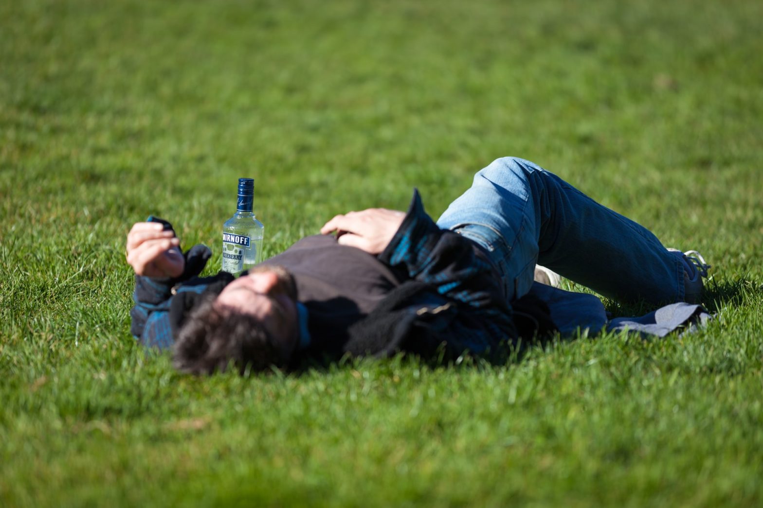 man drunk in public